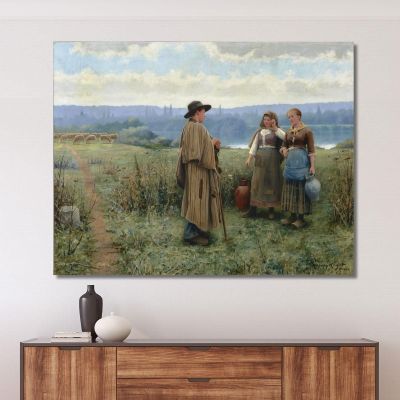 Ein Müßiger Moment Daniel Ridgway Knight, drk2 drucken auf leinwand