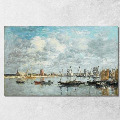 Camaret Il Porto Eugène Boudin ebd22 quadro stampa su tela
