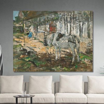 Caballo Normando Eugène Boudin, ebd28 cuadro en lienzo