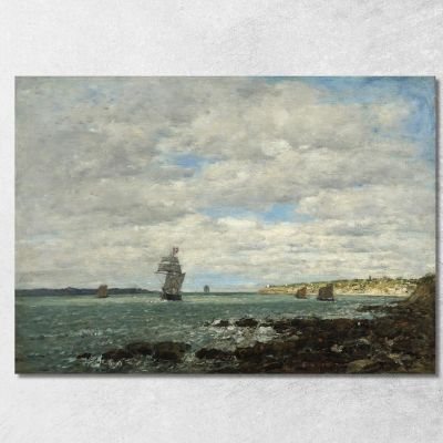 Costa Della Bretagna Eugène Boudin ebd29 quadro stampa su tela