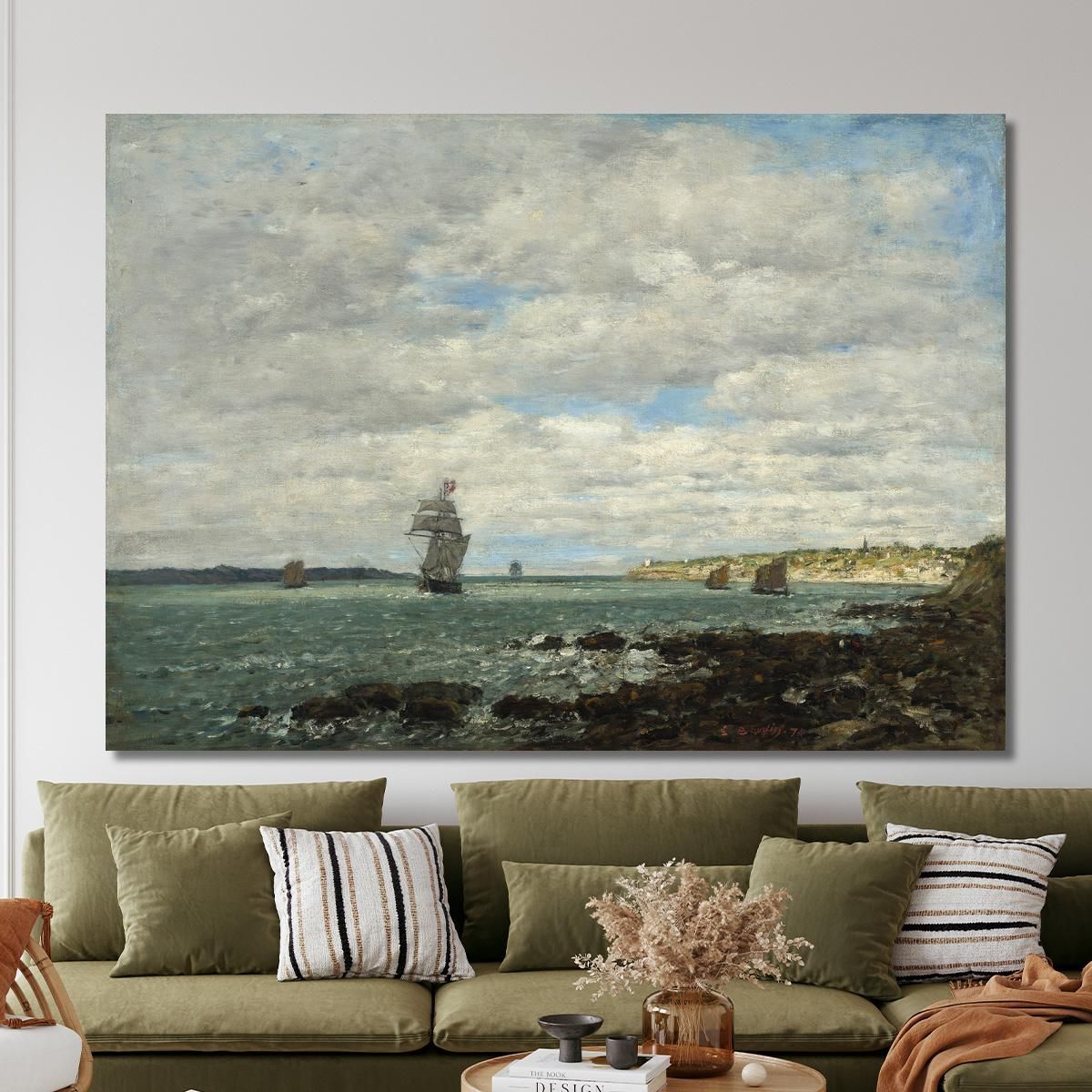 Costa Della Bretagna Eugène Boudin ebd29 quadro stampa su tela