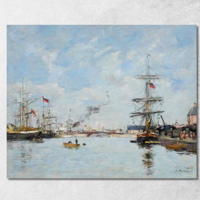 Deauville Il Bacino Con Alta Marea Eugène Boudin ebd34 quadro stampa su tela