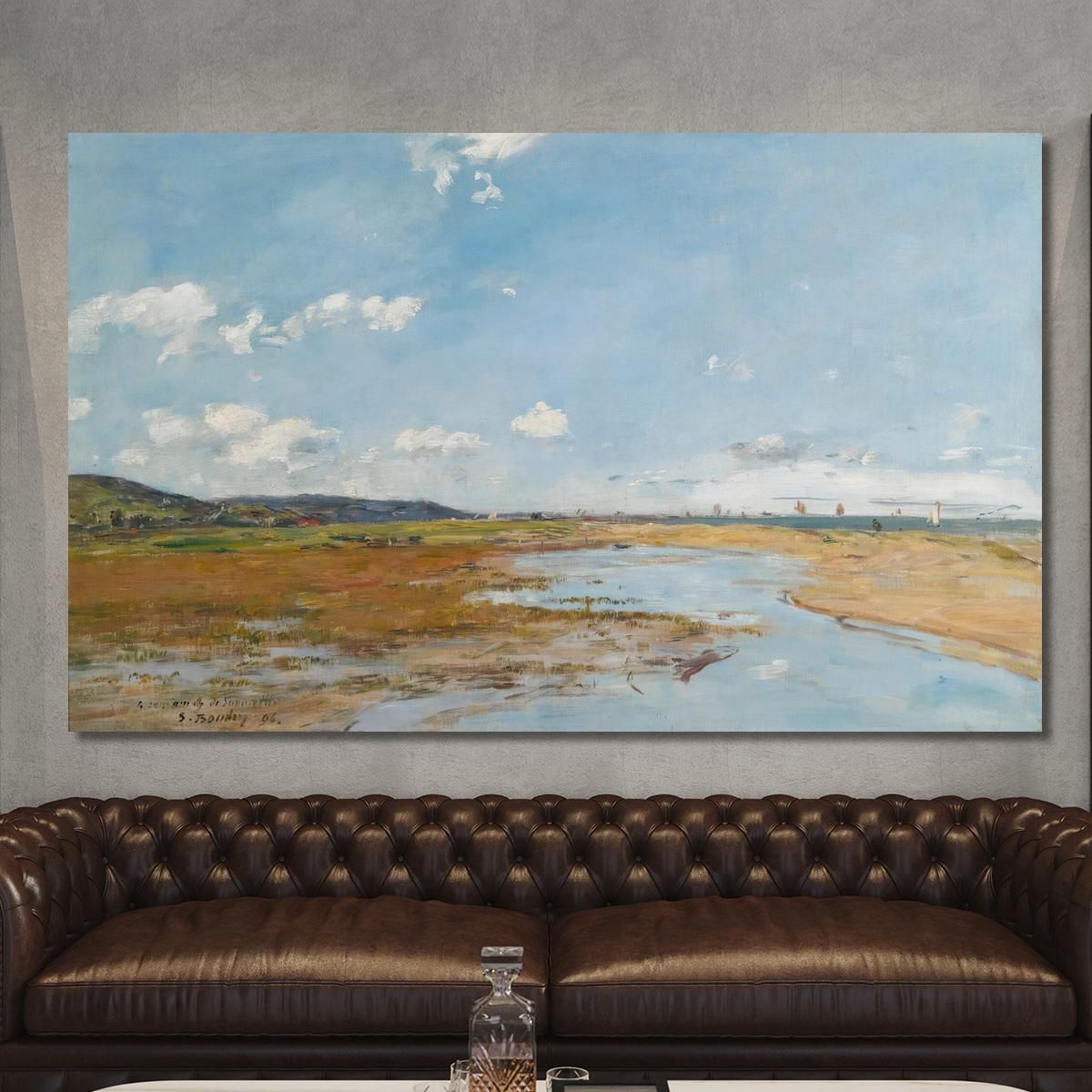 Deauville La Riva Eugène Boudin ebd37 quadro stampa su tela
