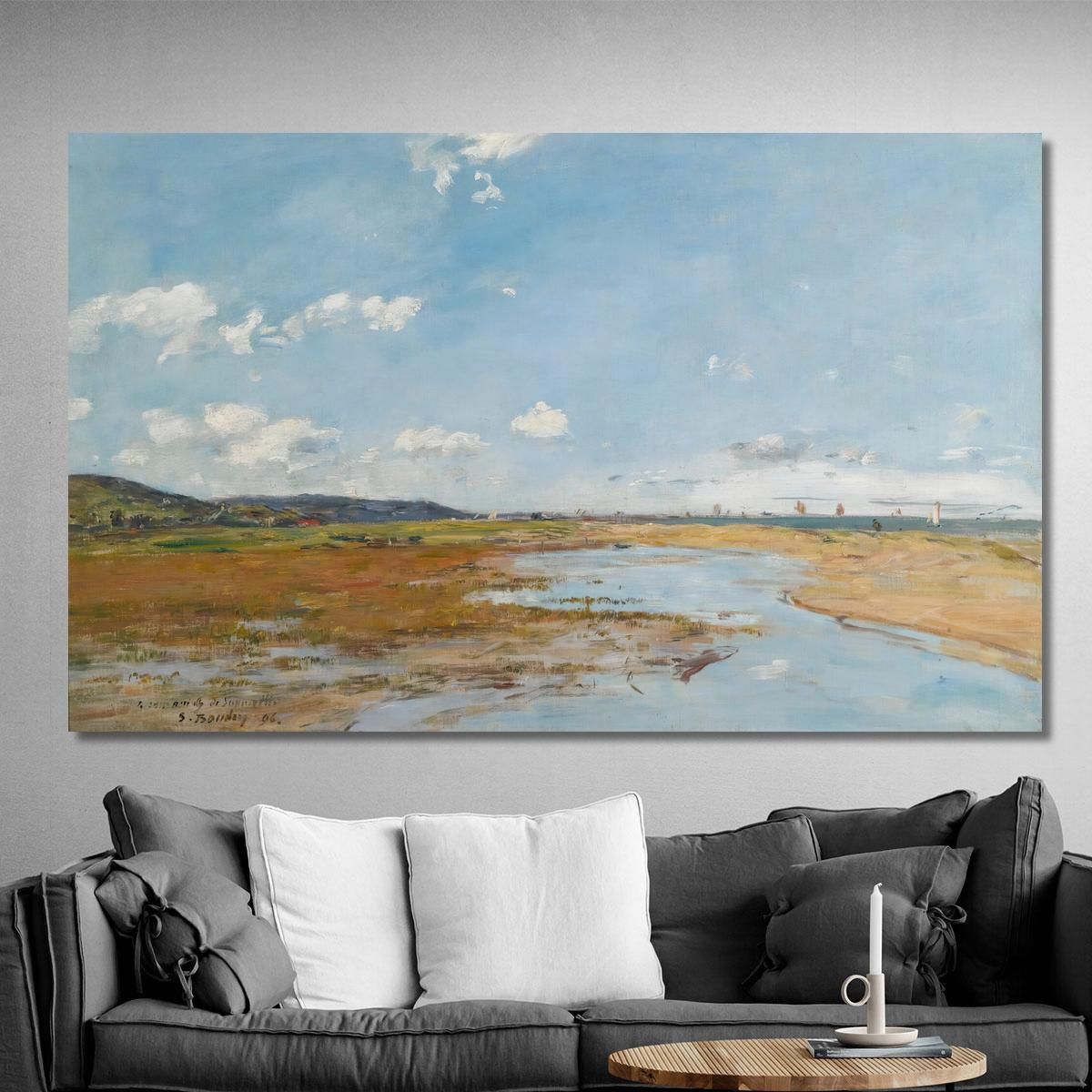 Deauville La Riva Eugène Boudin ebd37 quadro stampa su tela