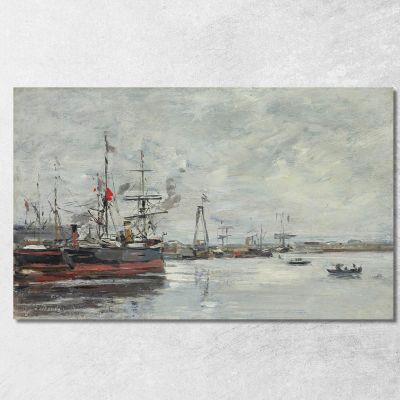 Le Havre – Il Porto Eugène Boudin ebd77 quadro stampa su tela