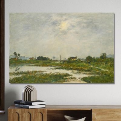 Las Orillas De La Touques Durante Las Grandes Mareas Eugène Boudin, ebd88 cuadro en lienzo