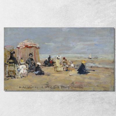 Sulla Spiaggia Eugène Boudin ebd100 quadro stampa su tela