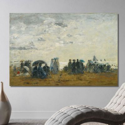 Beach Scene At Trouville Eugène Boudin, ebd123 canvas print