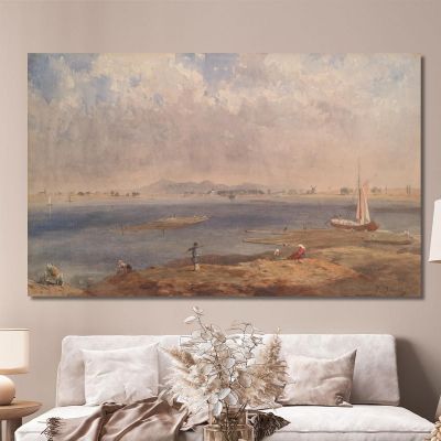 Paisaje Marino En Bretaña Eugène Boudin, ebd125 cuadro en lienzo