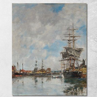 Il Molo Di Deauville Eugène Boudin ebd140 quadro stampa su tela
