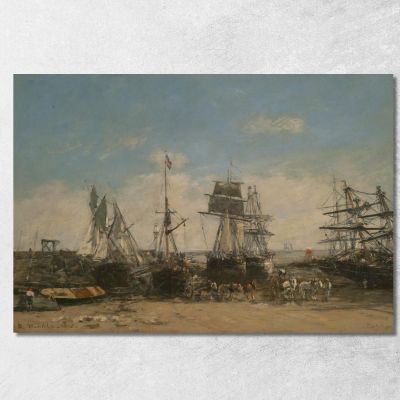 La Riva Di Portrieux - Costa Nord Eugène Boudin ebd144 quadro stampa su tela