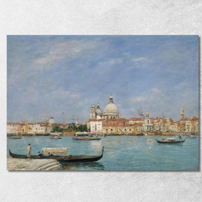 Venezia Santa Maria Della Salute Da San Giorgio Eugène Boudin ebd166 quadro stampa su tela