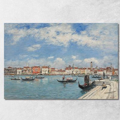 Venezia Vista Presa Da San Giorgio Eugène Boudin ebd169 quadro stampa su tela