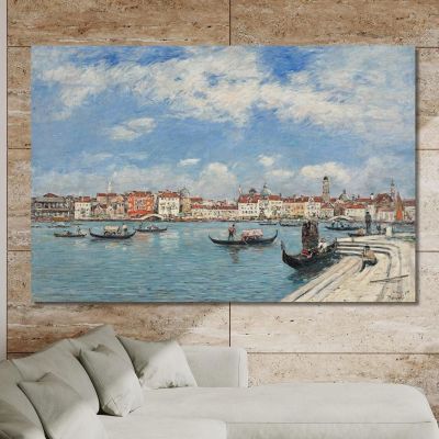 Venecia Vista Desde San Giorgio Eugène Boudin, ebd169 cuadro en lienzo