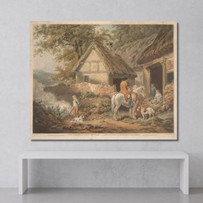 Ein Junge Beim Verbrennen Von Unkraut James Ward, jwr2 drucken auf leinwand
