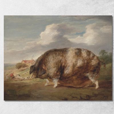 Gloucestershire Old Spot James Ward jwr17 quadro stampa su tela