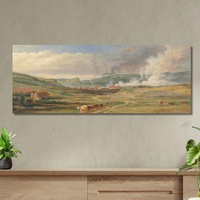 Landschaft In Der Nähe Von Swansea, Südwales James Ward, jwr22 drucken auf leinwand