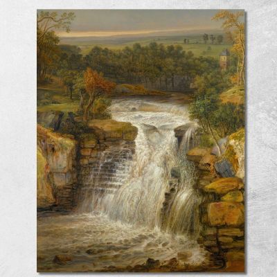 Le Cascate Del Clyde Dopo Un'Inondazione James Ward jwr39 quadro stampa su tela