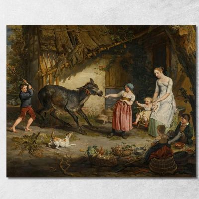 L'Asino Ostinato James Ward jwr42 quadro stampa su tela