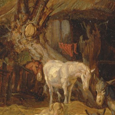 Il Cortile Della Paglia James Ward jwr46 quadro stampa su tela