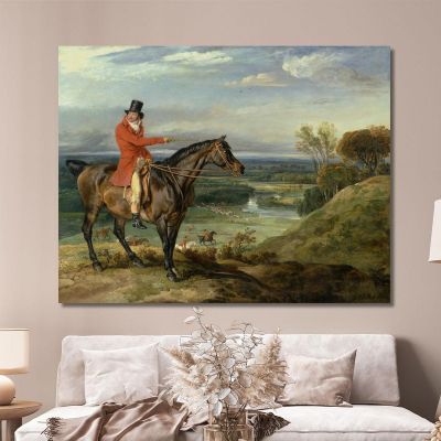 Theophilus Levett Und Ein Lieblingsjäger James Ward, jwr47 drucken auf leinwand