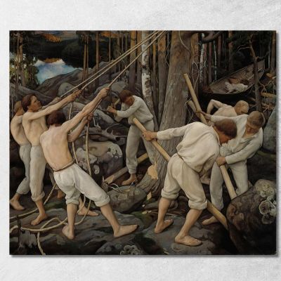 Pionieri In Carelia Pekka Halonen phl16 quadro stampa su tela