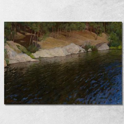 Riva Del Fiume Pekka Halonen phl17 quadro stampa su tela