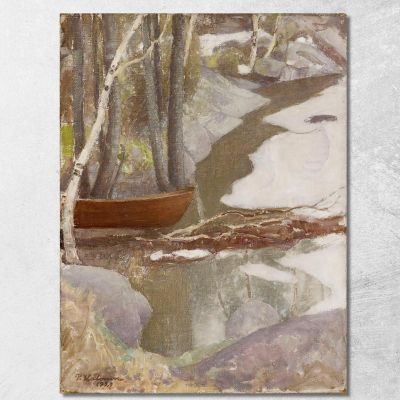 Paesaggio Primaverile Pekka Halonen phl22 quadro stampa su tela