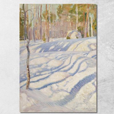 Paesaggio Invernale Al Sole Pekka Halonen phl25 quadro stampa su tela