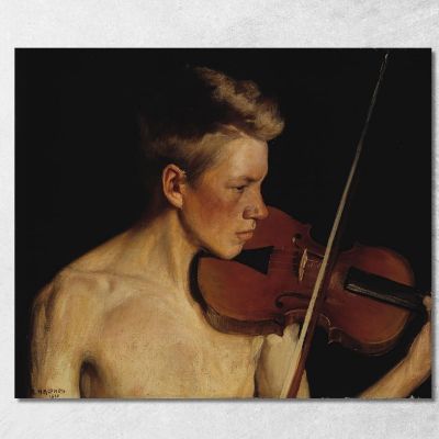 Il Violinista Pekka Halonen phl29 quadro stampa su tela