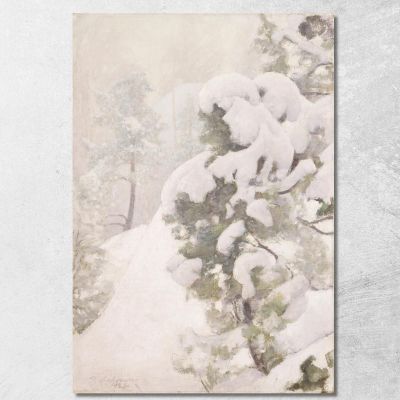 Paesaggio Invernale Pekka Halonen phl37 quadro stampa su tela