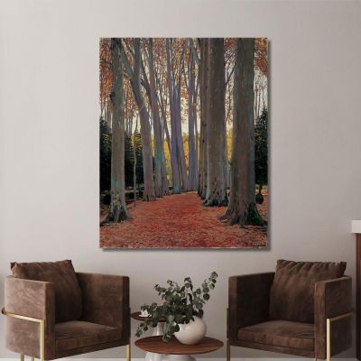 Paseo De Los Plátanos Santiago Rusiñol, srs2 cuadro en lienzo