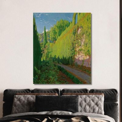 Jardín De Sa Coma, Valldemosa Santiago Rusiñol, srs19 cuadro en lienzo