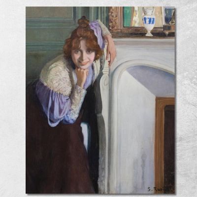 Ragazza Che Ride Santiago Rusiñol srs23 quadro stampa su tela