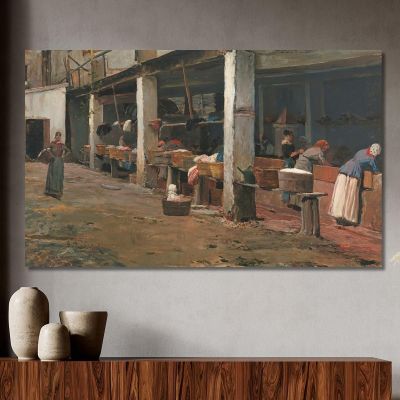 Lavatoi Della Barceloneta Santiago Rusiñol srs24 quadro stampa su tela Lavatoi Della Barceloneta Santiago Rusiñol srs24 quadro stampa su tela