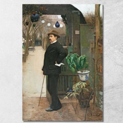Ritratto Di Miquel Utrillo 2 Santiago Rusiñol srs31 quadro stampa su tela