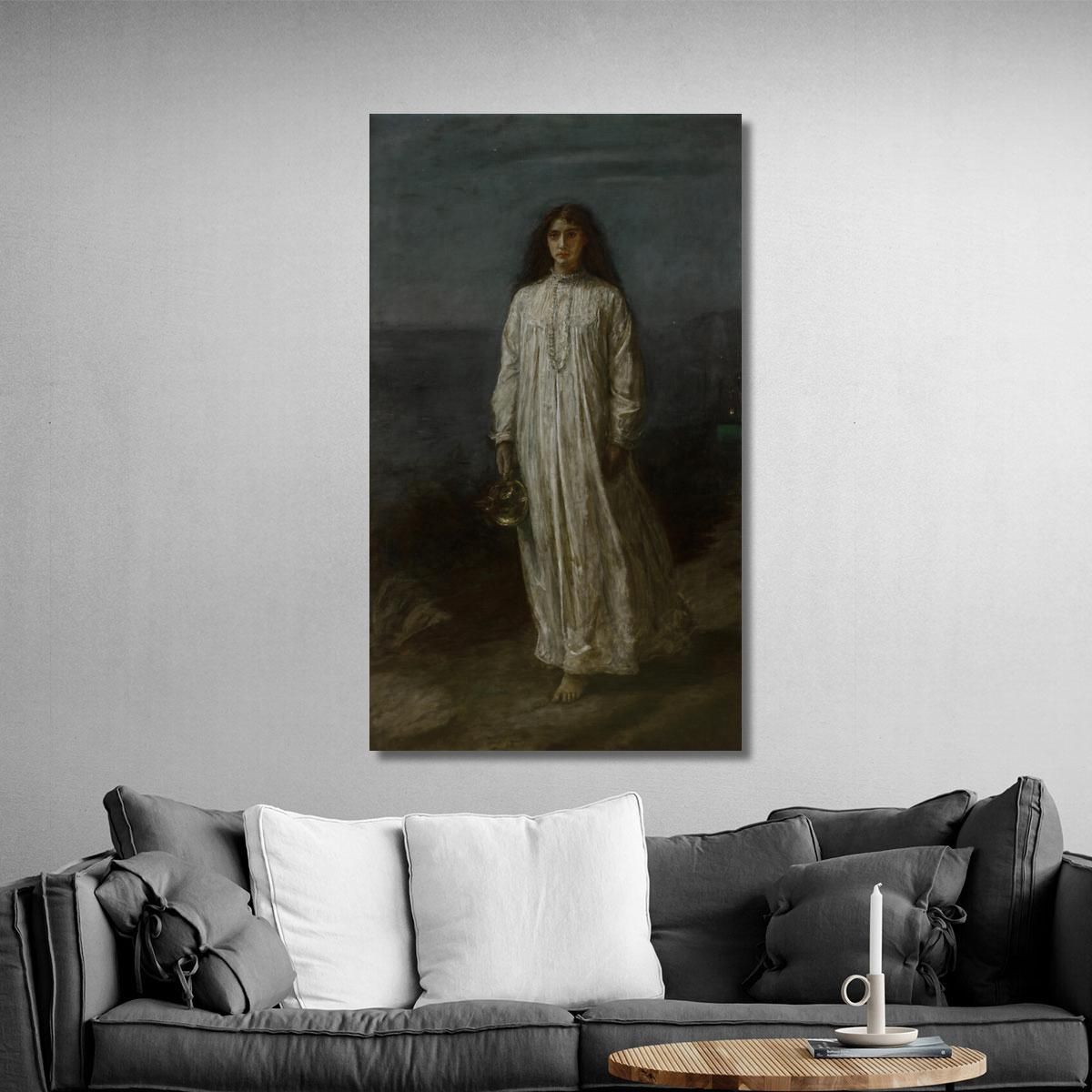 Una Sonnambula Sir John Everett Millais jem1 quadro stampa su tela
