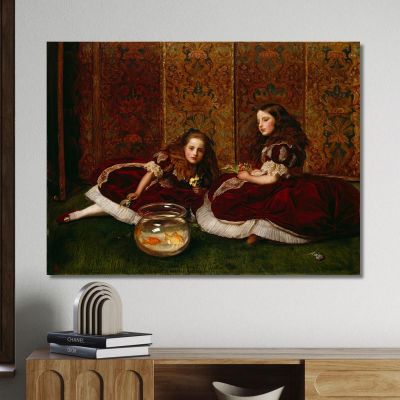 Ore Di Svago Sir John Everett Millais, jem15 quadro stampa su tela