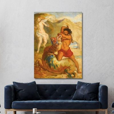 Perseus Rettet Andromeda Sir John Everett Millais, jem23 drucken auf leinwand