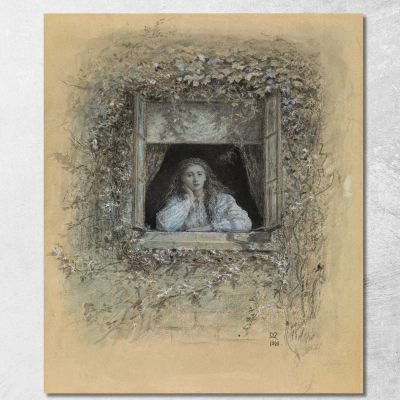 Reverie Sir John Everett Millais jem33 quadro stampa su tela