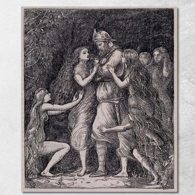 Tannhäuser Sir John Everett Millais jem41 quadro stampa su tela