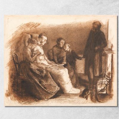 L'Uomo Morente Sir John Everett Millais jem51 quadro stampa su tela