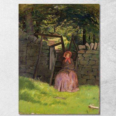 In Attesa Sir John Everett Millais jem61 quadro stampa su tela