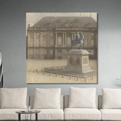 Plaza De Amalienborg, Copenhague Vilhelm Hammershøi, vhm3 cuadro en lienzo