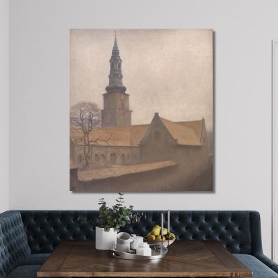 Église Saint-Pierre, Copenhague Vilhelm Hammershøi, vhm55 tableau impression sur toile