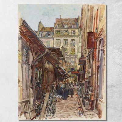 Interno Del Marché Des Enfants-Rouges Nel 1907 3° Arrondissement Frédéric Houbron fhb11 quadro stampa su tela