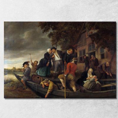Il Ritorno Allegro A Casa Jan Steen jsn72 quadro stampa su tela