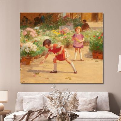 Raccolta Di Fiori Victor Gabriel Gilbert, vgg11 quadro stampa su tela