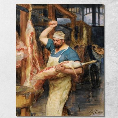 Il Macellaio Victor Gabriel Gilbert vgg31 quadro stampa su tela