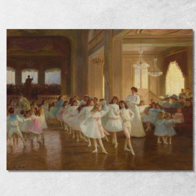 Il Saggio Di Danza Dei Bambini Al Casinò Di Dieppe Victor Gabriel Gilbert vgg33 quadro stampa su tela